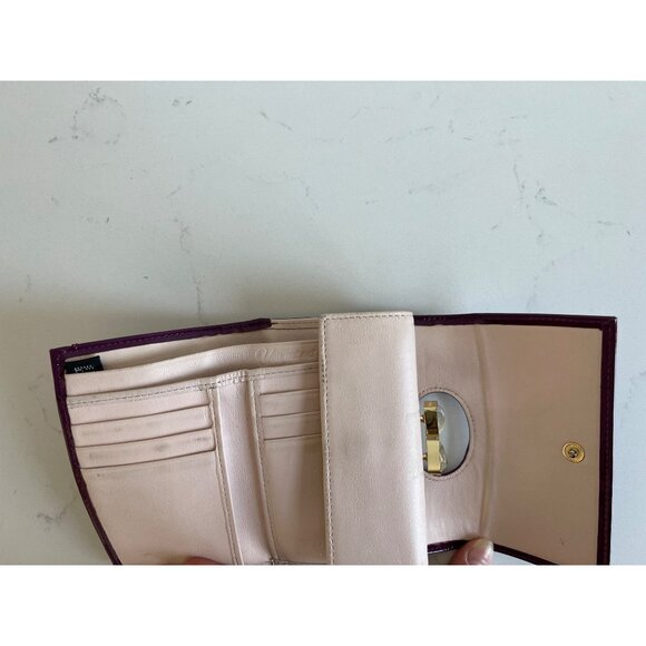 Ted Baker Patent Leather Wallet Wine Purple - Picture 4 of 7